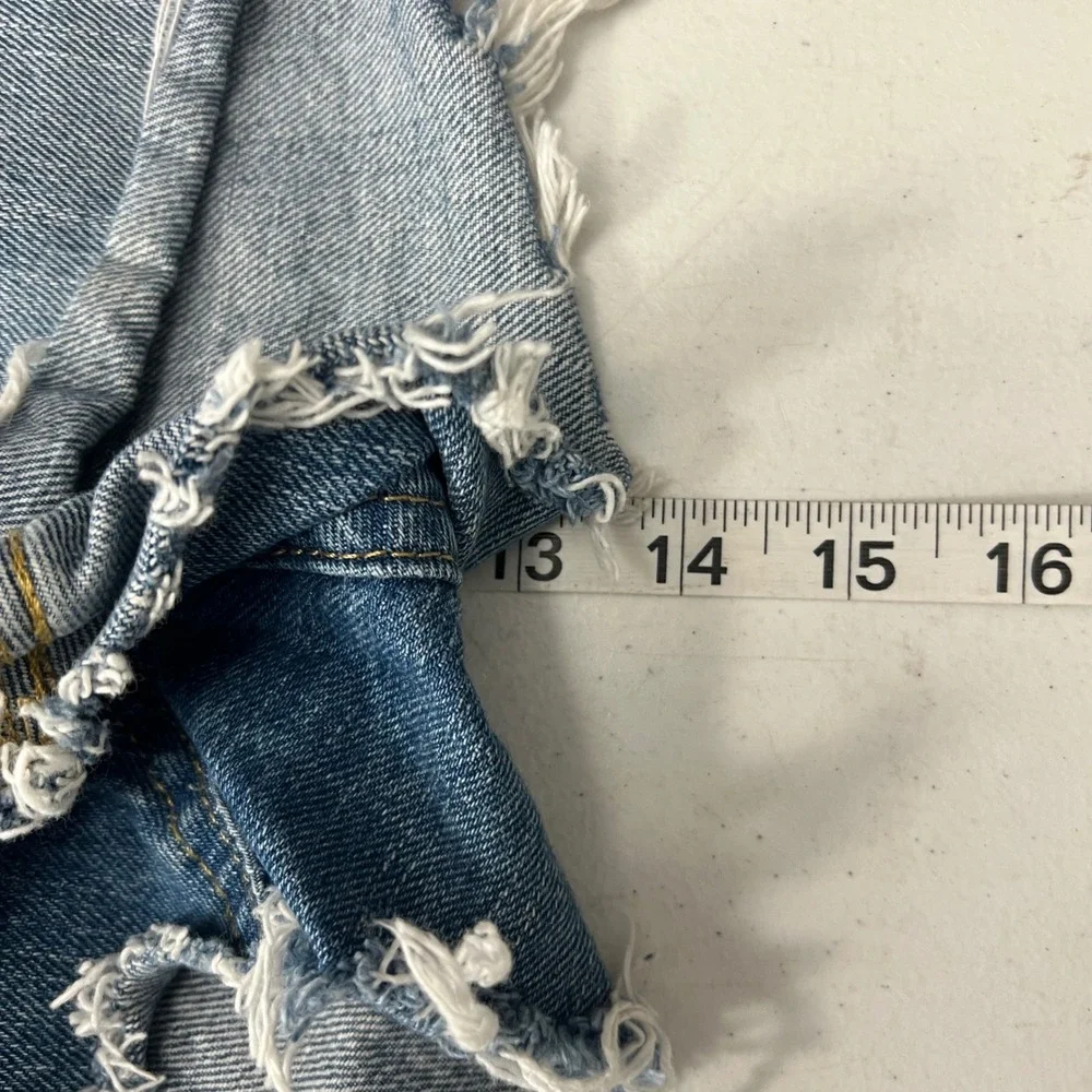 BDG Urban Outfitters Girlfriend High-Rise Embroidered Denim Shorts Blue 29‎